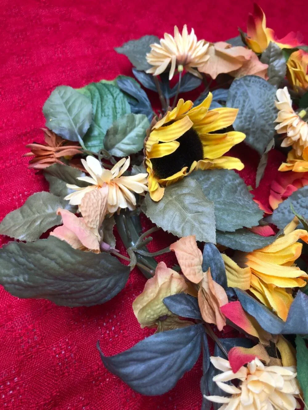 Set of 2 Artificial Autumn Floral Wreaths – Must Be Purchased Together